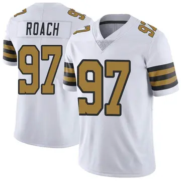 Nike Malcolm Roach Youth Limited New Orleans Saints White Color Rush Jersey