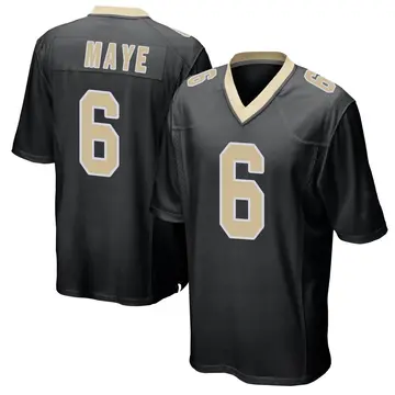 Nike Marcus Maye Youth Game New Orleans Saints Black Team Color Jersey