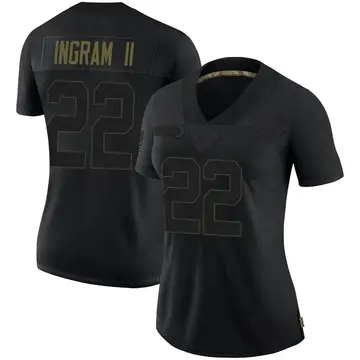 Nike Mark Ingram II Women's Limited New Orleans Saints Black 2020 Salute To Service Jersey