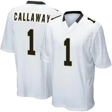 Nike Marquez Callaway Men's Game New Orleans Saints White Jersey