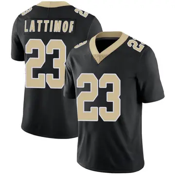 Nike Marshon Lattimore Men's Limited New Orleans Saints Black Team Color Vapor Untouchable Jersey