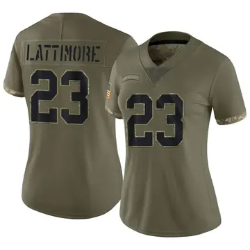 Nike Marshon Lattimore Women's Limited New Orleans Saints Olive 2022 Salute To Service Jersey