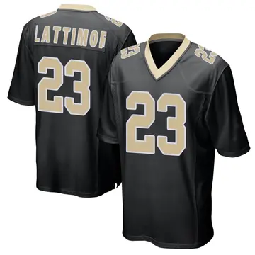 Nike Marshon Lattimore Youth Game New Orleans Saints Black Team Color Jersey