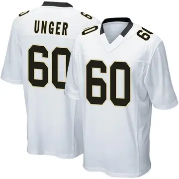 Nike Max Unger Men's Game New Orleans Saints White Jersey
