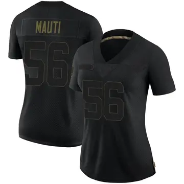 Nike Michael Mauti Women's Limited New Orleans Saints Black 2020 Salute To Service Jersey