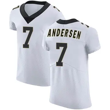 Nike Morten Andersen Men's Elite New Orleans Saints White Vapor Untouchable Jersey