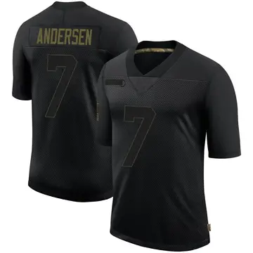 Nike Morten Andersen Men's Limited New Orleans Saints Black 2020 Salute To Service Jersey