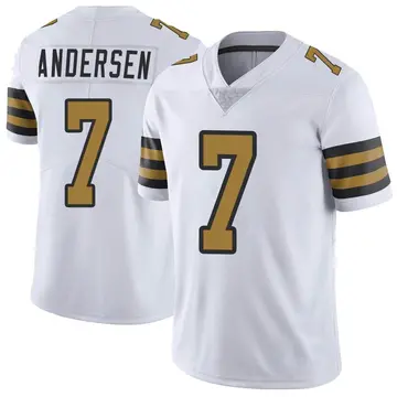 Nike Morten Andersen Youth Limited New Orleans Saints White Color Rush Jersey