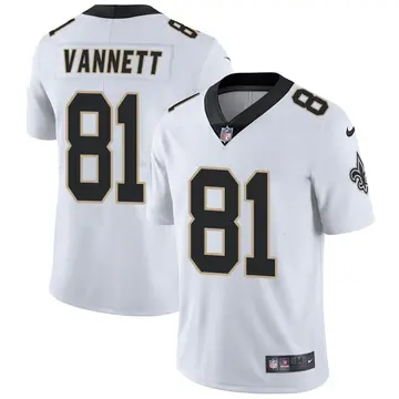 Nike Nick Vannett Men's Limited New Orleans Saints White Vapor Untouchable Jersey