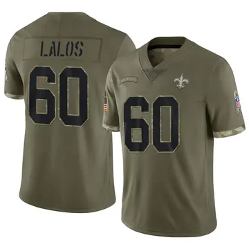 Nike Niko Lalos Men's Limited New Orleans Saints Olive 2022 Salute To Service Jersey