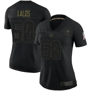Nike Niko Lalos Women's Limited New Orleans Saints Black 2020 Salute To Service Jersey