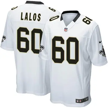 Nike Niko Lalos Youth Game New Orleans Saints White Jersey