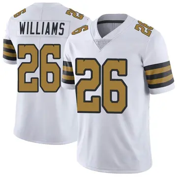 Nike P.J. Williams Men's Limited New Orleans Saints White Color Rush Jersey