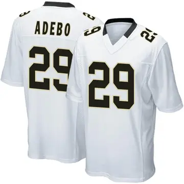 Nike Paulson Adebo Youth Game New Orleans Saints White Jersey