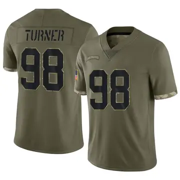 Nike Payton Turner Youth Limited New Orleans Saints Olive 2022 Salute To Service Jersey