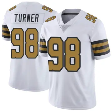 Nike Payton Turner Youth Limited New Orleans Saints White Color Rush Jersey