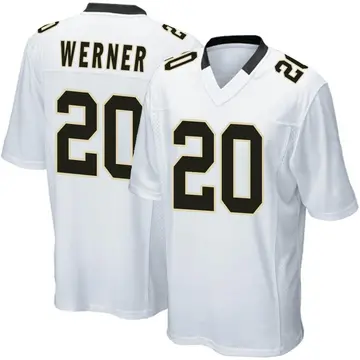 Nike Pete Werner Men's Game New Orleans Saints White Jersey