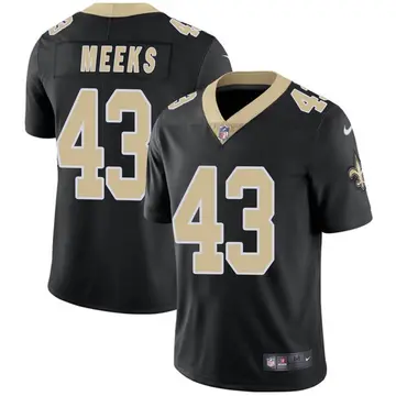 Nike Quenton Meeks Men's Limited New Orleans Saints Black Team Color Vapor Untouchable Jersey