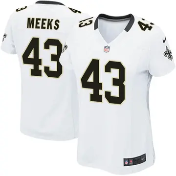 Nike Quenton Meeks Women's Game New Orleans Saints White Jersey