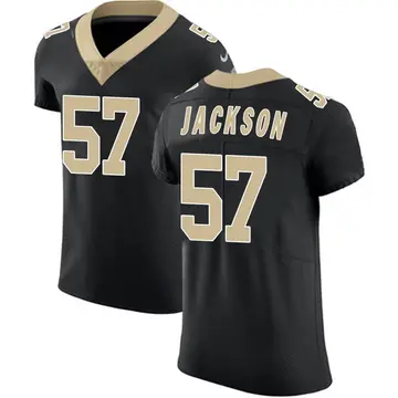 Nike Rickey Jackson Men's Elite New Orleans Saints Black Team Color Vapor Untouchable Jersey