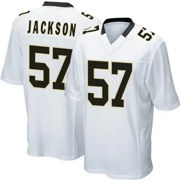 Nike Rickey Jackson Men's Game New Orleans Saints White Jersey