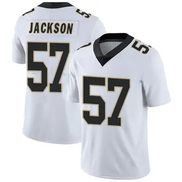 Nike Rickey Jackson Men's Limited New Orleans Saints White Vapor Untouchable Jersey