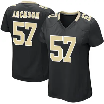 Nike Rickey Jackson Women's Game New Orleans Saints Black Team Color Jersey