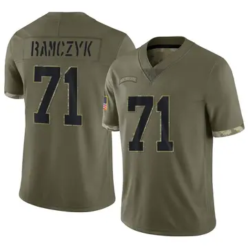Nike Ryan Ramczyk Men's Limited New Orleans Saints Olive 2022 Salute To Service Jersey