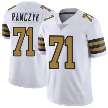 Nike Ryan Ramczyk Men's Limited New Orleans Saints White Color Rush Jersey