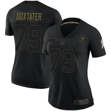 Nike Sage Doxtater Women's Limited New Orleans Saints Black 2020 Salute To Service Jersey