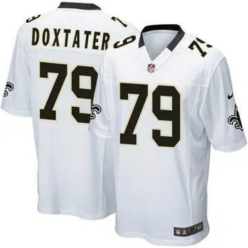 Nike Sage Doxtater Youth Game New Orleans Saints White Jersey