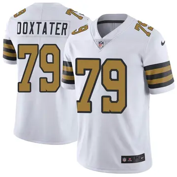 Nike Sage Doxtater Youth Limited New Orleans Saints White Color Rush Jersey