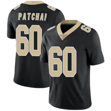 Nike Scott Patchan Men's Limited New Orleans Saints Black Team Color Vapor Untouchable Jersey