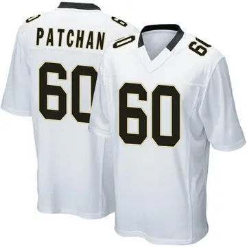 Nike Scott Patchan Youth Game New Orleans Saints White Jersey