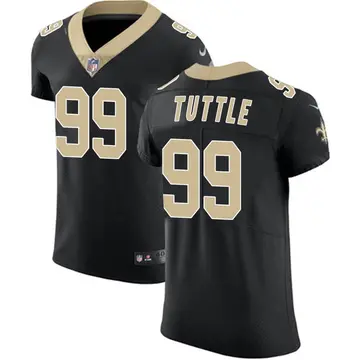 Nike Shy Tuttle Men's Elite New Orleans Saints Black Team Color Vapor Untouchable Jersey