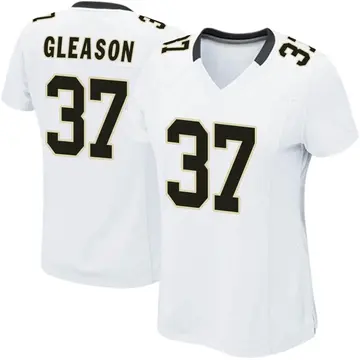 Nike Steve Gleason Women's Game New Orleans Saints White Jersey