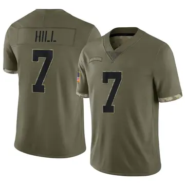Nike Taysom Hill Youth Limited New Orleans Saints Olive 2022 Salute To Service Jersey
