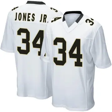 Nike Tony Jones Jr. Men's Game New Orleans Saints White Jersey