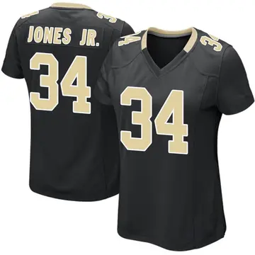 Nike Tony Jones Jr. Women's Game New Orleans Saints Black Team Color Jersey