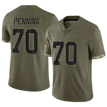 Nike Trevor Penning Men's Limited New Orleans Saints Olive 2022 Salute To Service Jersey