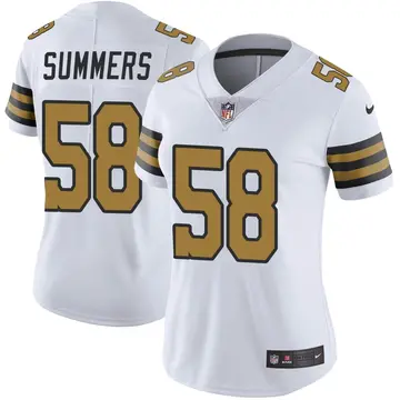 Nike Ty Summers Women's Limited New Orleans Saints White Color Rush Jersey