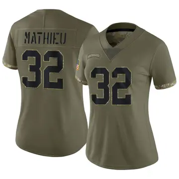 Nike Tyrann Mathieu Women's Limited New Orleans Saints Olive 2022 Salute To Service Jersey
