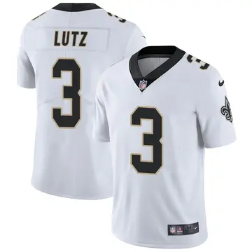 Nike Wil Lutz Men's Limited New Orleans Saints White Vapor Untouchable Jersey