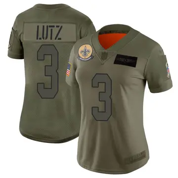 Nike Wil Lutz Women's Limited New Orleans Saints Camo 2019 Salute to Service Jersey