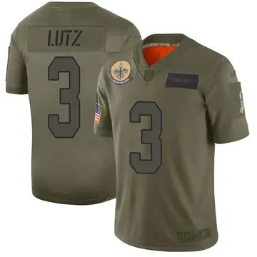 Nike Wil Lutz Youth Limited New Orleans Saints Camo 2019 Salute to Service Jersey