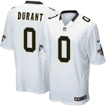 Nike Yasir Durant Youth Game New Orleans Saints White Jersey