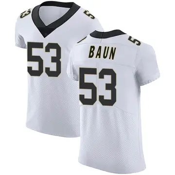 Nike Zack Baun Men's Elite New Orleans Saints White Vapor Untouchable Jersey