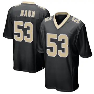 Nike Zack Baun Men's Game New Orleans Saints Black Team Color Jersey